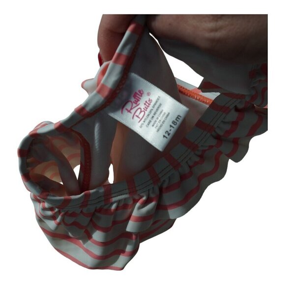 EUC‎ Ruffle Butts Rugged Butt 2 Piece Bathing Suit Size 12-18 Months - Picture 4 of 4